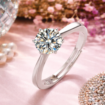 Bague Argent Blanc Oxyde De Zirconium
